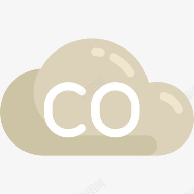 二氧化碳安全3平坦图标图标