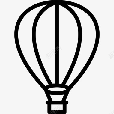 热气球运输17线性图标图标