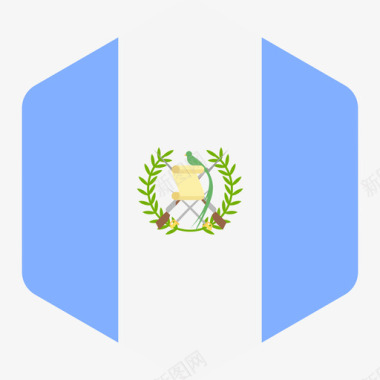 危地马拉国际国旗2六边形图标图标