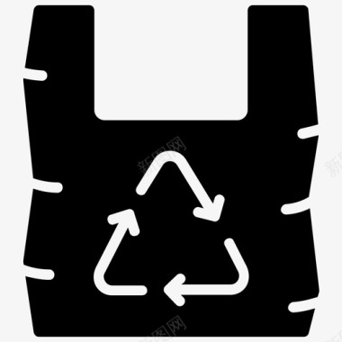 回收袋环保袋可重复使用袋图标图标
