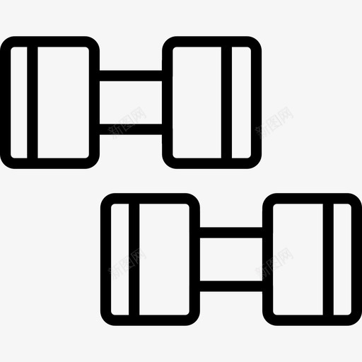 哑铃健身5直线型图标svg_新图网 https://ixintu.com 健身5 哑铃 直线型
