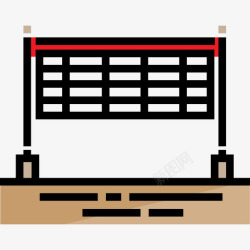 排球网运动28线颜色图标图标