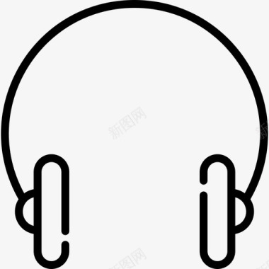 耳机普通艺术3线状图标图标
