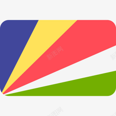 塞舌尔国际国旗6圆形矩形图标图标
