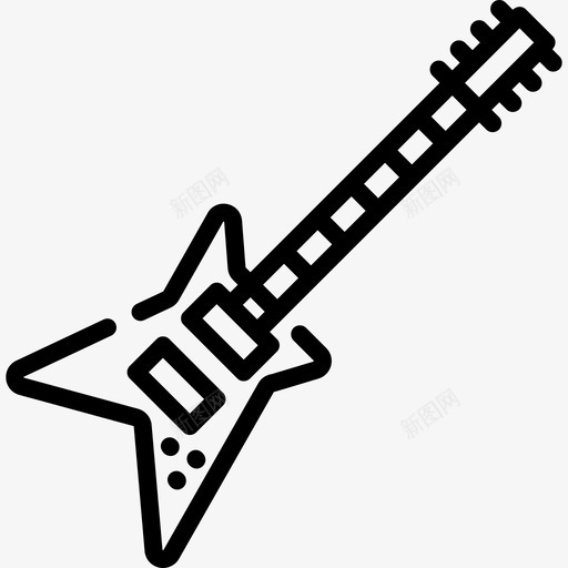 电吉他80年代4线性图标svg_新图网 https://ixintu.com 80年代4 电吉他 线性