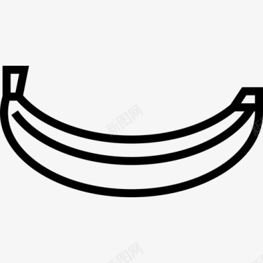 香蕉夏季食品饮料5线性图标图标