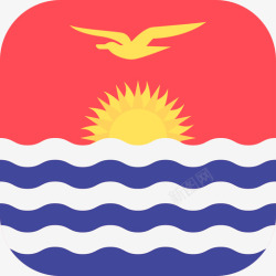 基里巴斯基里巴斯国际国旗3圆形方形图标高清图片