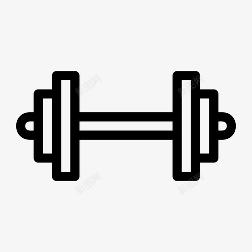 健身房哑铃运动图标svg_新图网 https://ixintu.com 体重 健身 健身房 哑铃 游戏线图标 运动