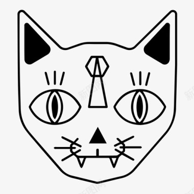 神秘猫炼金术魔法图标图标