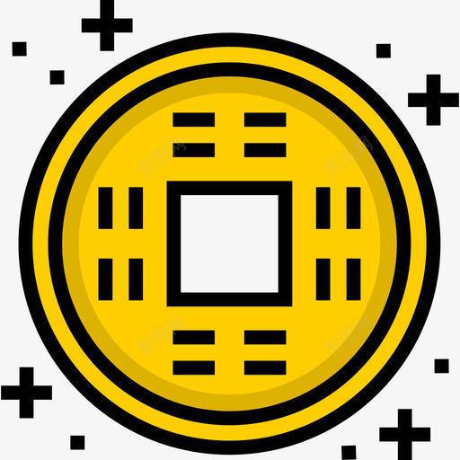 硬币瓷器7线颜色图标svg_新图网 https://ixintu.com 瓷器7 硬币 线颜色