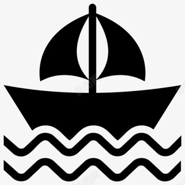 帆船小船游艇图标图标