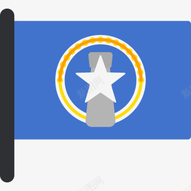 北马里亚纳群岛国际国旗5桅杆图标图标