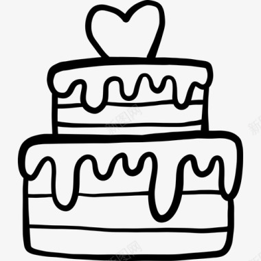 蛋糕母亲节11黑色图标图标