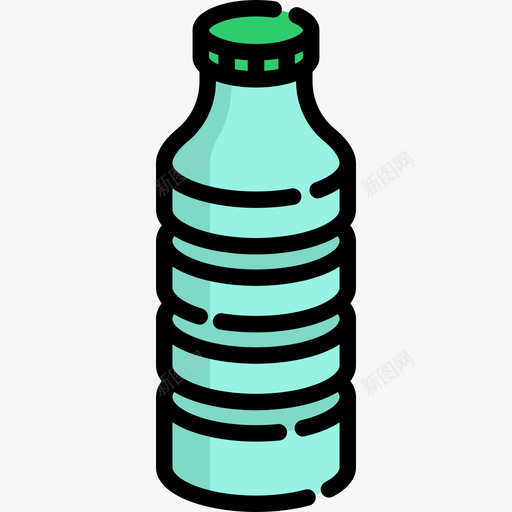瓶夏季食品饮料线性颜色图标svg_新图网 https://ixintu.com 夏季食品饮料 瓶 线性颜色