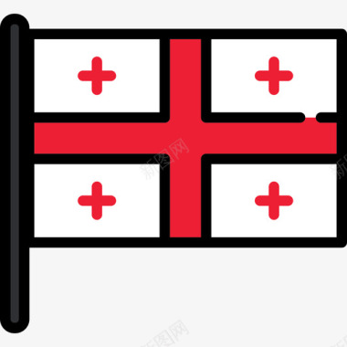 乔治亚州国旗收藏2号桅杆图标图标