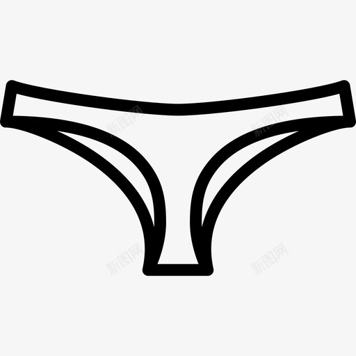 内裤女装4件直线型图标svg_新图网 https://ixintu.com 内裤 女装4件 直线型