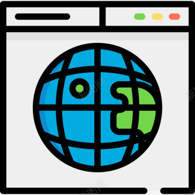 浏览器数字营销25线性颜色图标图标
