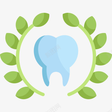 牙齿牙科护理9扁平图标图标