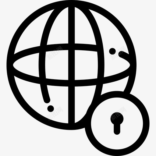 全球安全网络安全3线性图标svg_新图网 https://ixintu.com 全球安全 线性 网络安全3