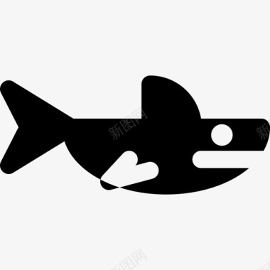 鲨鱼动物24填充物图标图标