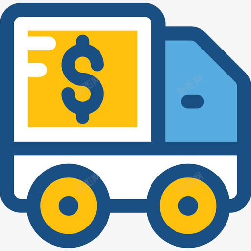 货运卡车金融和支付双色图标svg_新图网 https://ixintu.com 双色 货运卡车 金融和支付