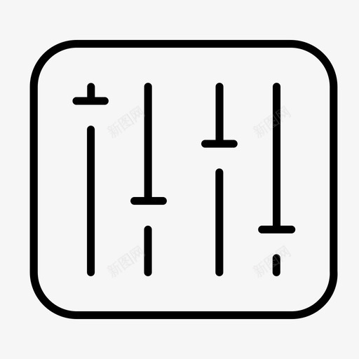 混音器均衡器启动板图标svg_新图网 https://ixintu.com 启动板 均衡器 声音 混音器 音乐 音频照片视频