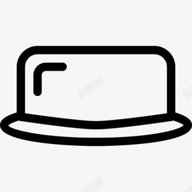帽子hipster3线性图标图标