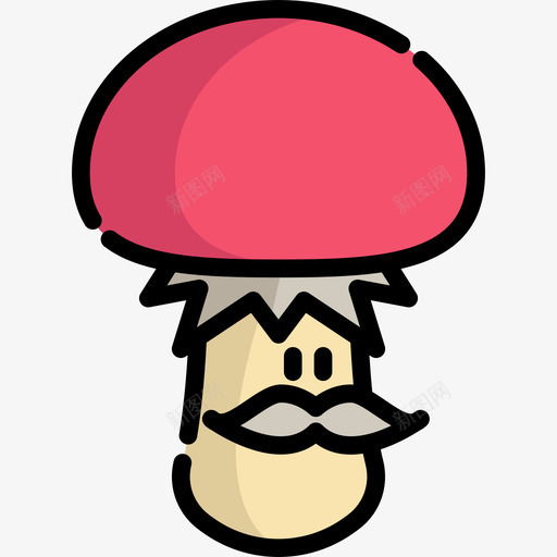 蘑菇奇异人物2线性颜色图标svg_新图网 https://ixintu.com 奇异人物2 线性颜色 蘑菇