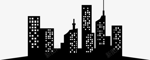城市建筑物城市天际线图标svg_新图网 https://ixintu.com 全景 城市 城市天际线 建筑物 无人机和设备