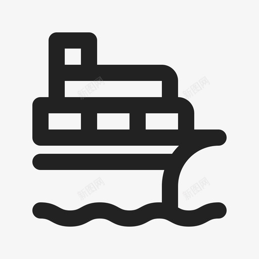 船巡洋舰客轮图标svg_新图网 https://ixintu.com 客轮 巡洋舰 游艇 船 运输