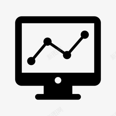 业务报告图表监视器图标图标