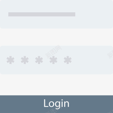 登录网页开发界面平面图标图标