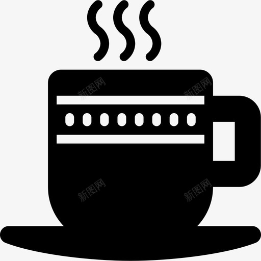 咖啡杯厨房用品2个装满图标svg_新图网 https://ixintu.com 厨房用品2个 咖啡杯 装满