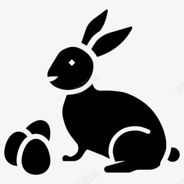 复活节兔子彩蛋帕斯卡尔图标图标