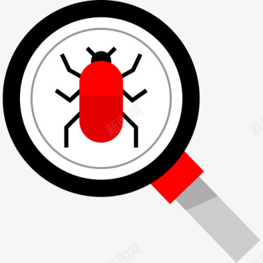 Bug互联网安全4扁平图标图标