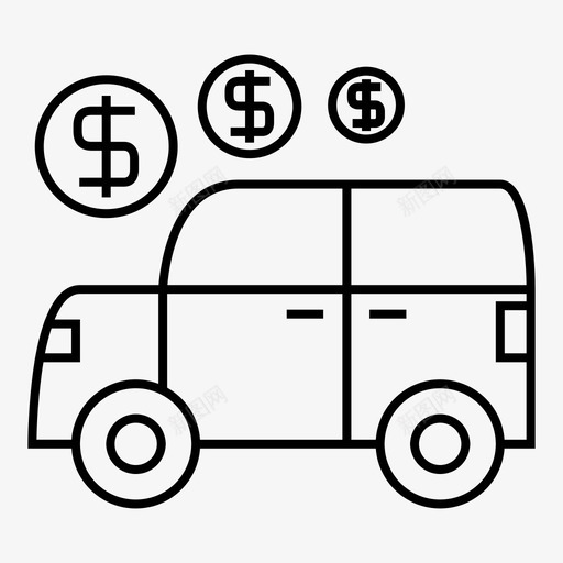 汽车贷款汽车货币图标svg_新图网 https://ixintu.com 价格 汽车 汽车贷款 货币 车辆 金融