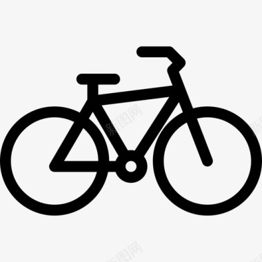 自行车交通工具8直线图标图标