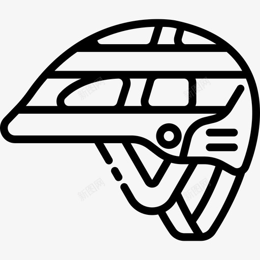 头盔夏季运动4线状图标svg_新图网 https://ixintu.com 夏季运动4 头盔 线状