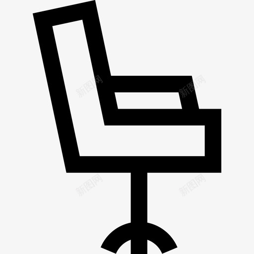 椅子家居用品4直线型图标svg_新图网 https://ixintu.com 家居用品4 椅子 直线型