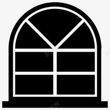 窗户平开窗房屋窗户图标图标