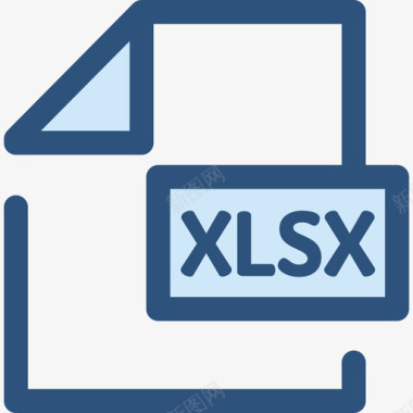 Excel文件和文件夹8蓝色图标图标