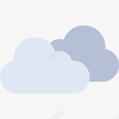 云层天气64平坦图标图标