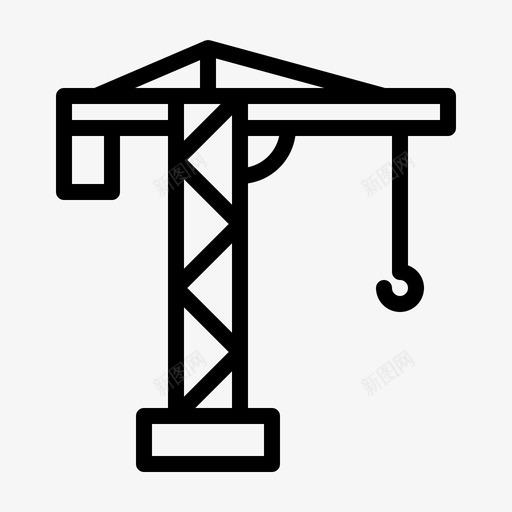 起重机建造施工图标svg_新图网 https://ixintu.com 修理 工艺 建造 施工 翻新 起重机