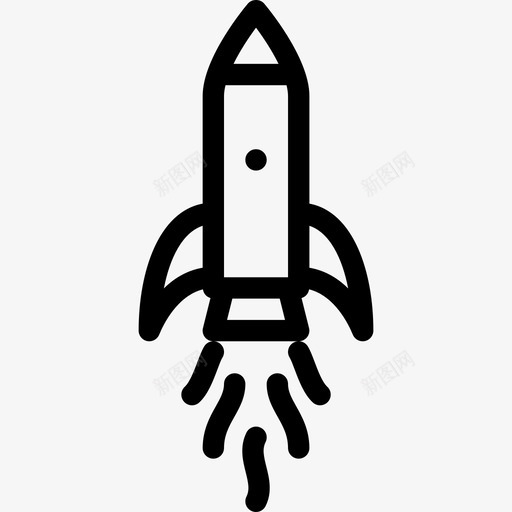 火箭飞船太空35直线型图标svg_新图网 https://ixintu.com 太空35 火箭飞船 直线型