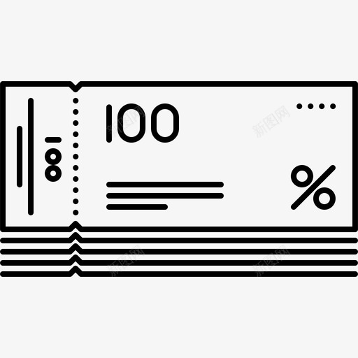 优惠券，出售svg_新图网 https://ixintu.com 优惠券，出售 线性 精美 方正