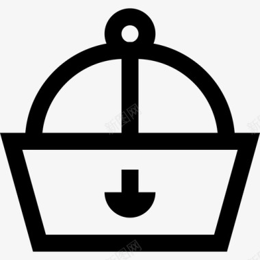 水手帽航行6级直线型图标图标