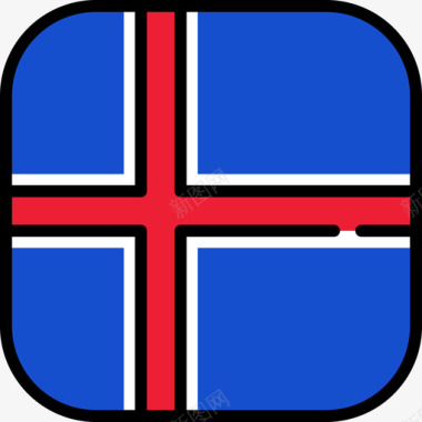 冰岛国旗收藏6圆形广场图标图标