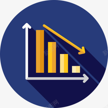 损失图表和图表4扁平图标图标