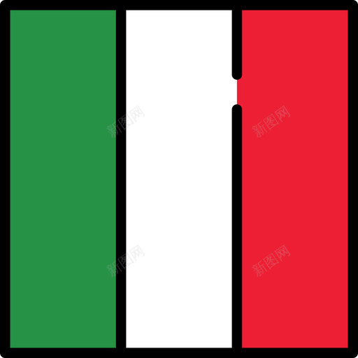 意大利国旗收藏3广场图标svg_新图网 https://ixintu.com 国旗收藏3 广场 意大利