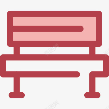 长凳城市9号红色图标图标